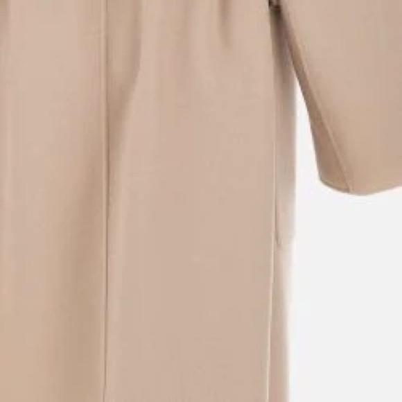 NWT ‘S Max Mara ‘Priscilla’ Sand Midi Wrap 100% Virgin Wool Coat Size: M/L Fall - Picture 7 of 9